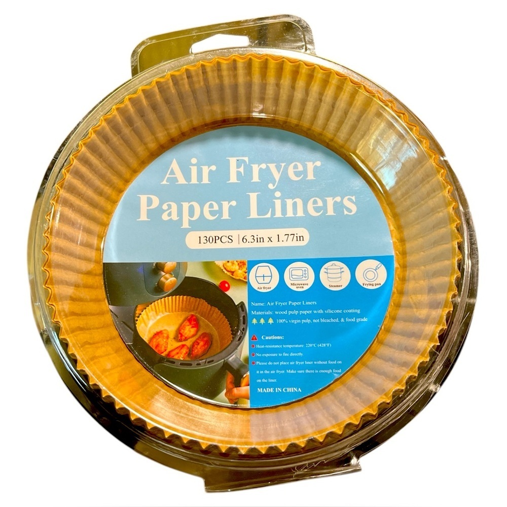 Air Fryer Disposable Paper Liner Parchment Sheets Round Non Stick (130PCS)